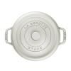 Plat cocotte COCOTTE 28 cm, rond, truffe blanche, fonte, Staub