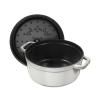 Plat cocotte COCOTTE 28 cm, rond, truffe blanche, fonte, Staub
