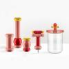 Bocal de rangement 100 COLLECTION, 1 l, rose, verre, Alessi