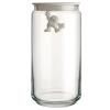 Bocal de rangement GIANNI 1,4 l, couvercle blanc, verre, Alessi