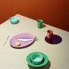 Plat de service RHOMBE 35 x 27 cm, violet clair, Lyngby