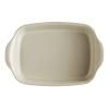 Plat de cuisson four 29 x 19 cm, crème, argile, Emile Henry