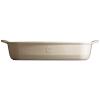 Plat de cuisson four 42 x 27 cm, crème, argile, Emile Henry