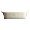 Plat de cuisson four 36 x 23 cm, crème, argile, Emile Henry