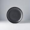 Assiette à dessert MATT BLACK 22 cm, bord haut, MIJ