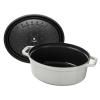 Faitout COCOTTE 23 cm, ovale, blanc, fonte, Staub
