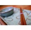 Set pour sushi, 6 pièces, motif fleuri, vert clair, MIJ