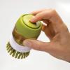 Brosse à vaisselle avec distributeur de savon à vaisselle PALM SCRUB, gris, Joseph Joseph