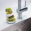 Brosse à vaisselle avec distributeur de savon à vaisselle PALM SCRUB, gris, Joseph Joseph