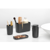Distributeur de savon liquide et verre porte brosse à dent en set, gris, Brabantia