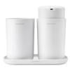 Distributeur de savon liquide et verre porte brosse à dent en set, blanc, Brabantia