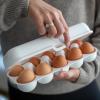 Boîte rangement pour oeufs EGGS TO GO 28 cm, pour 10 oeufs, coton blanc, Koziol