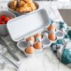 Boîte rangement pour oeufs EGGS TO GO 28 cm, pour 10 oeufs, coton blanc, Koziol