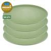 Assiette en plastique CONNECT, set de 4 pc, 25,5 cm, vert feuille naturel, Koziol