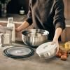 Bol de cuisine en set NEST PREP&STORE 95025, 4 pièces, avec couvercles, acier inoxydable, Joseph Joseph