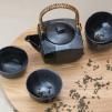 Théière et tasses à thé en set GUNMETAL, 5 pièces, MIJ