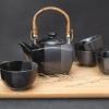 Théière et tasses à thé en set GUNMETAL, 5 pièces, MIJ