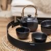 Théière et tasses à thé en set GUNMETAL, 5 pièces, MIJ