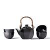 Théière et tasses à thé en set GUNMETAL, 5 pièces, MIJ