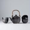 Théière et tasses à thé en set GUNMETAL, 5 pièces, MIJ