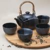 Théière et tasses à thé en set GUNMETAL, 5 pièces, MIJ