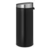 Poubelle à couvercle tactile TOUCH BIN NEW 30 l, noir mat avec couvercle mat, Brabantia