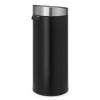 Poubelle à couvercle tactile TOUCH BIN NEW 30 l, noir mat avec couvercle mat, Brabantia