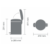 Poubelle à pédale NEWICON 5 l, blanc, Brabantia