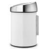 Poubelle à couvercle tactile TOUCH BIN 3 l, blanc, Brabantia