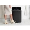 Poubelle à pédale BO 60 l, noir, Brabantia