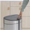 Poubelle à couvercle tactile TOUCH BIN NEW 10 + 23 l, résistant aux traces de doigts, acier mat, Brabantia