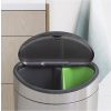 Poubelle à couvercle tactile TOUCH BIN NEW 10 + 23 l, résistant aux traces de doigts, acier mat, Brabantia