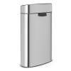 Poubelle à couvercle tactile TOUCH BIN NEW 10 + 23 l, résistant aux traces de doigts, acier mat, Brabantia