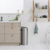 Poubelle à couvercle tactile TOUCH BIN NEW 10 + 23 l, résistant aux traces de doigts, acier mat, Brabantia
