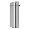 Poubelle à couvercle tactile TOUCH BIN NEW 10 + 23 l, résistant aux traces de doigts, acier mat, Brabantia