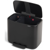 Poubelle à pédale BO 11 + 23 l, noir mat, Brabantia