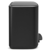 Poubelle à pédale BO 11 + 23 l, noir mat, Brabantia