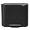 Poubelle à pédale BO 11 + 23 l, noir mat, Brabantia
