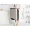 Poubelle à pédale BO 2 x 30 l, acier mat, Brabantia