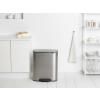 Poubelle à pédale BO 2 x 30 l, acier mat, Brabantia