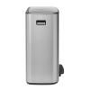 Poubelle à pédale BO 2 x 30 l, acier mat, Brabantia