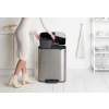 Poubelle à pédale BO 2 x 30 l, acier mat, Brabantia