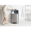 Poubelle à pédale BO 2 x 30 l, acier mat, Brabantia