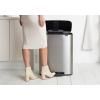Poubelle à pédale BO 2 x 30 l, acier mat, Brabantia