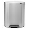 Poubelle à pédale BO 2 x 30 l, acier mat, Brabantia