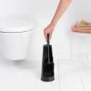Support brosse à toilette, dérouleur de papier toilette et porte-rouleau de rechange dans un set RENEW, noir, Brabantia