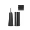 Support brosse à toilette, dérouleur de papier toilette et porte-rouleau de rechange dans un set RENEW, noir, Brabantia