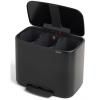 Poubelle à pédale BO 3 x 11 l, noir, Brabantia