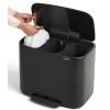 Poubelle à pédale BO 3 x 11 l, noir, Brabantia