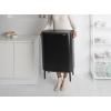 Poubelle à couvercle tactile BO HI 2 x 30 l, noir, Brabantia